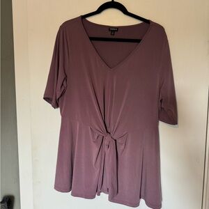 Torrid Purple Tie Front Blouse